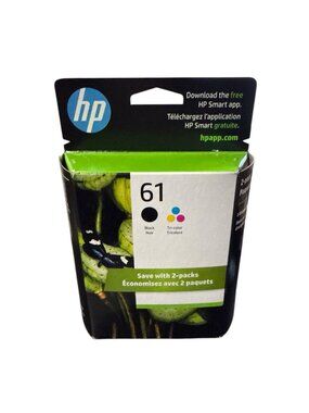 HP 61 2pack  Blk/tri Color Sealed February 2025